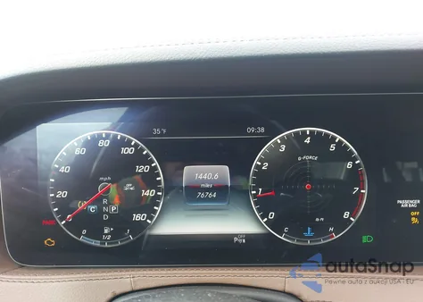 2019 Mercedes-Benz S 560 4Matic z USA, uszkodzony, nr VIN WDDUG8GB0KA466162